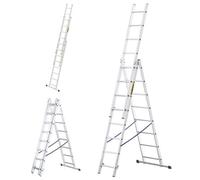 Drabest Aluminum Ladder 3-Section 3X8 150 Kg En131 Home