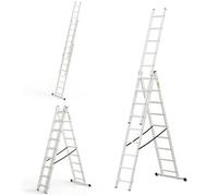 Drabest Aluminum Ladder 3-Section 3X9 150 Kg En131 Home