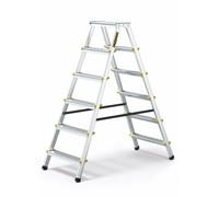 DRABEST DOUBLE SIDED ALUMINIUM STEPS - 6 TREAD EN131 PRO 150KG