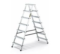 Drabest - Double-Sided Household Aluminium Ladder 125 Kg, with Work Platform