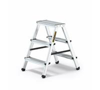 Drabest - Double-Sided Household Aluminium Ladder 125 Kg, with Work Platform