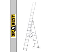DRABEST HOME Aluminium Ladder - Multifunctional, Folding - 150 kg