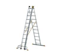 Drabest Max Aluminum 3-Section Ladder, 3X11 Professional 150 Kg