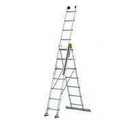 Drabest Max Aluminum 3-Section Ladder, 3X7 Professional 150 Kg