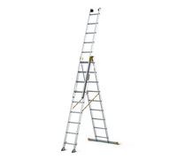 Drabest Max Aluminum 3-Section Ladder, 3X9 Professional 150 Kg