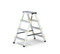 Drabest Pro Aluminum Double-Sided Ladder, 4 Steps, 150 Kg