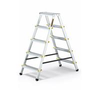 Drabest Pro Aluminum Double-Sided Ladder, 5 Steps, 150 Kg