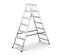 Drabest Pro Aluminum Double-Sided Ladder, 7 Steps, 150 Kg