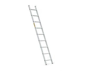 DRABEST PRO SERIES Aluminium Ladders 1x9 - Press-Formed Multi Purpose Ladder - 330lbs / 150kg - 40 x 245 x 5 cm