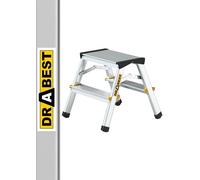 Drabest PRO SERIES LADDERS 2x2-Step Aluminum Double-Sided Household Ladder 150 KG Aluminum Step Ladder Ladders Multi Purpose Folding 39 x 41 x 20 cm