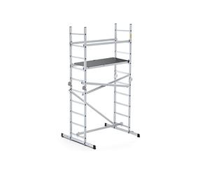 DRABEST PRO SERIES LADDERS Aluminium Ladder Scaffolding Articulated Scaffolding Non-Slip Scaffolding Maximum Load 150 kg Working Height 4 m