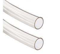 Dracaena 1 meter/39.3 inch Soft Tube with PVC Material, ID 3/8'' PVC Pipe Soft Tube for Computer Water Cooling Systems (1/2" OD (Transparent), 2)
