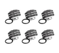 Dracaena 6 Pack G1/4 Thread to 3/8" ID, 1/2" OD PVC Hose Copper Adapter, Soft Tube Compression Fitting for Computer Water Cooling System, Black