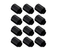 Dracaena.io 12 Pack G1/4" 20mm Height Male to Female Extender Fittings, Brass Compression Fittings with O Rings for PC Liquid Cooling Loop, Water Cooling Tube Connectors, Black