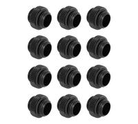 dracaena.io 12 pack G1/4" thread, Male to Male Mini Extender Fitting with tighten O-ring, Compression fitting for Computer Water Cooling System, Black
