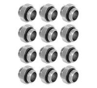 Dracaena.io 12 Pack G1/4" Thread, Male to Male Mini Extender Fitting with Tighten O-Ring, Compression Fitting for Computer Water Cooling System, Silver