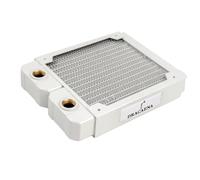 Dracaena.io 120mm Copper Water Cooling Radiator, 28mm, 2 G1/4 Ports, White