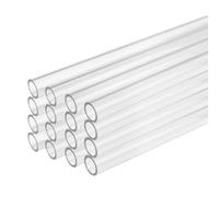 Dracaena.io 16 Pack PETG Hard Tubing - 16 mm / 0.63 inch Outer Diameter, 12 mm / 0.47 inch Inner Diameter, 450 mm / 17.7 inch Length - Rigid Pipe for PC Water Cooling System, Transparent