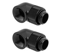 Dracaena.io 2-Pack G1/4 90° Rotary Fitting, M-F, PC Water Cooling, Black