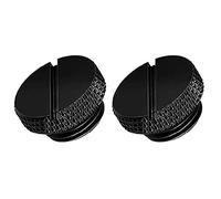 Dracaena.io 2-Pack G1/4 Stop Plug Fitting, Black, Coin Slot, Brass/Copper