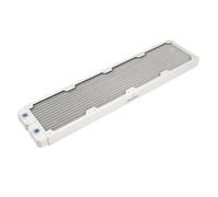 dracaena.io 480mm Copper PC Radiator for Custom Water Cooling Loop, 28mm Thick, 4x120mm Fan Mount, Dual G1/4 Thread Ports, Liquid Cooling Radiator, White