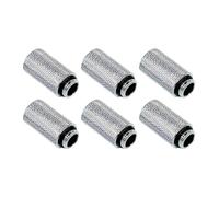 dracaena.io 6 Pack G1/4" 30mm Height Male to Female Extender Fittings, Brass Compression Fittings with O Rings for PC Liquid Cooling Loop, Water Cooling Tube Connectors, Silver