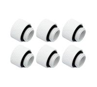 Dracaena.io 6-Pack G1/4 Extender Fitting 10mm, M-F, White, Brass