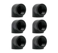 Dracaena.io 6-Pack G1/4 Extender Fitting, F-F, Black, Brass