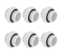 Dracaena.io 6-Pack G1/4 Extender Fitting, M-M, White, Brass