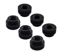 Dracaena.io 6-Pack G1/4 Pass-Through Fitting, Black, Brass, O-Ring Sealed