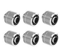 Dracaena.io 6-Pack G1/4 Soft Tube Compression Fitting, 3/8ID 5/8OD, Silver
