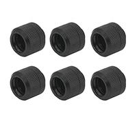 Dracaena.io 6 Pack G1/4" Thread to 14mm Outer Diameter, Hard Tubing Compression Fitting with high Body Design for Computer Water Cooling System, Black