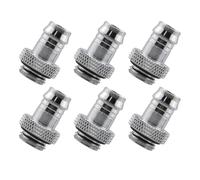 Dracaena.io 6-Pack G1/4 to 3/8" Barb Fitting, Silver, Soft Tubing