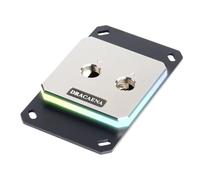Dracaena.io AMD CPU Water Block, 63x63mm Full Metal RGB Water Cooler for AM4/AM5 CPU Socket, Copper/Aluminum/Acrylic, G1/4 Threads, 0.4mm Microfin, 5V Symphony RGB Lighting