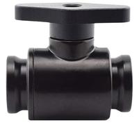Dracaena.io G1/4'' Internal Thread Water Cooling Valve, Brass Body Valve with Aluminium Handle, Pumping Fittings for PC, Shut Off Valve with Full Water Flow, (Black, 1)