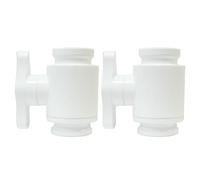 Dracaena.io G1/4 Water Cooling Ball Valve, Brass, White, 2-Pack