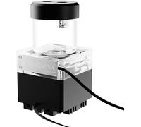 Dracaena.io High Flow 650L/H D5 PWM PC Water Pump Combo with Colorful LED Option and 65ml 50mm/1.9in Reservoir - Powerful 7W, 0.7A, Sleek Design: 12cm/4.72in x 17cm/6.69in, Black