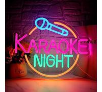 Dracey Karaoke Night Neon Sign, Led Karaoke Bar Neon Signs for Wall Decor,Karaoke Open Wall lights, USB Powered for Game Room Man Cave Bar Pub Party Birthday Gift(15.1 * 12.5in)
