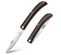 DRACHENADER UK Legal Folding Knife MY-M, 2.87" / 7.3 cm 3Cr Stainless Steel Blade, Non-Locking Pocket Knife with Sandalwood Handle for Everyday Use, Letter & Package Opener