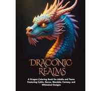 Draconic Realms: A Dragon Coloring Book for Adults and Teens Featuring Celtic, Norse, Mandala, Fantasy, and Whimsical Designs