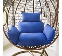 Dracqwn Hanging Egg Chair Cushion Replacement, Breathable Replacement Cushions For Outdoor Swing, Thick Hanging Swing Chair Pads(I Blue)