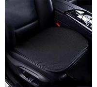 Dracqwn Ventilated Car Seat Cushion, Summer Car Seat Pad, Breathable & Anti-Slip Cotton Car Seat Covers With Pocket, Universal Front Bottom Car Seat Covers(E Black,Front*2)