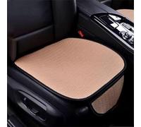 Dracqwn Ventilated Car Seat Cushion, Summer Car Seat Pad, Breathable & Anti-Slip Cotton Car Seat Covers With Pocket, Universal Front Bottom Car Seat Covers(F Beige,Front*2)