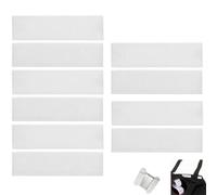 DraCra 10 Pack Canvas Tote Bags Closure Clips Sew On Hook and Loop Lock Tape Strips for Blank Shopping Cloth Bags Reusable Grocery Bags Cotton Totes with Handles Canvas Crossbody Handbags