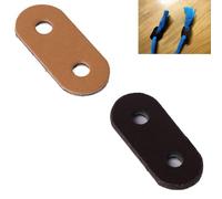 DraCra 12 Pack Cord Locks Two Hole PU Leather Toggle Stoppers Drawstring End Adjuster Fastener for Draw String Cord Casual Jacket Hoodie Garments Pants Sweatpants Coats Waist Open Outwear Backpack