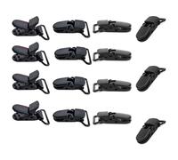 DraCra 15 Pack Backpack Chest Strap Clips Non-Slip Sternum Strap Alligator Clip Fastener Clasp for Backpack Chest Belt Webbing Leash Holder Travel Backpack Shoulder Straps Hiking Camping Commuting