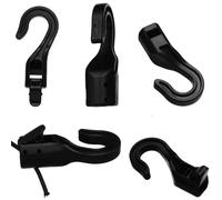 DraCra 15 Pack Shock Cord Hooks Terminal End with Quick Securing Snap Lock for 1/8 to 1/4 inch Bungee Straps Paracord Bungie Boat Kayak Motorcycle Elastic Rope