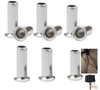 DraCra 18 Pack Portable Umbrella Rivet Tubular Pins Replacement 1.3mm Joint Nail Connector for Travel Folding Rain Umbrellas Frame Repair Stretcher Rib Support Parts 9mm 8.2mm 7.5mm Post