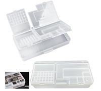 DraCra 2 Pack Phone Repair Module Organizer Precision Component Storage Case Container Box Compartment Collector For iPhone Tiny Screws Screen Replacement Motherboard IC Chips Screwdriver Tool Parts