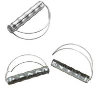 DraCra 3 Pack Grocery Bag Carrier Handle Stainless Steel Multi Purpose Shopping Bag Carrier Holder Grips for Propane Tanks Dry Cleaning Paint Cans 5-Gallon Buckets Reusable Grocery Bags Plastic Bags